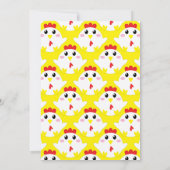 かわいいチキンファームキッズ1st誕生日パーティー 招待状 (裏面)