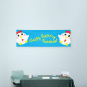 かわいいチキンファームキッズ1st誕生日パーティー 横断幕 (トレードショー)