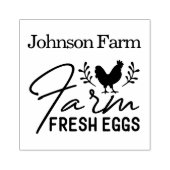 かわいいチキンファーム新鮮な卵カートン名を追加 ラバースタンプ (インプリント)