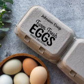 かわいいチキンファーム新鮮な卵カートン名を追加 ラバースタンプ