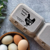 かわいいチキンファーム新鮮な卵カートン名を追加 ラバースタンプ