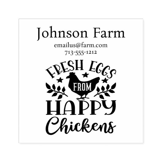 かわいいチキンファーム新鮮な卵カートン名を追加 ラバースタンプ (インプリント)