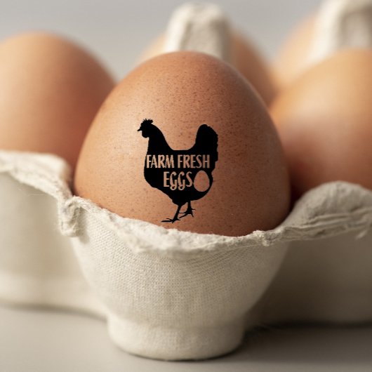 かわいいチキンファーム生卵カートン ラバースタンプ