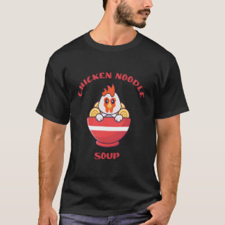かわいいチキンフォースープボウル 日本のラーメン Tシャツ
