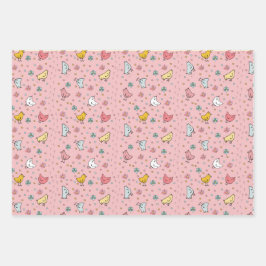 かわいいチキンユニセックスギフトラップ ラッピングペーパーシート