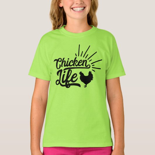 かわいいチキンラバーギフトファームルースター農家 Tシャツ (正面)