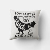 かわいいチキンラバー皮肉なファーム農家鶏 クッション (裏面)