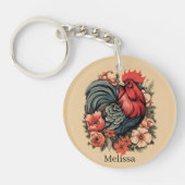かわいいチキン好きな人が名前を付ける キーホルダー (正面)