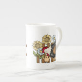 かわいいチキン愛好家の国 ボーンチャイナマグカップ (正面右)