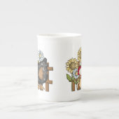 かわいいチキン愛好家の国 ボーンチャイナマグカップ (正面)