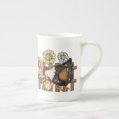 かわいいチキン愛好家の国 ボーンチャイナマグカップ (右)