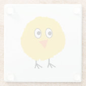 かわいいチキン漫画 ガラスコースター (裏面)