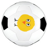 かわいいチキン漫画 サッカーボール (回転)