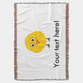 かわいいチキン漫画 スローブランケット (正面縦)