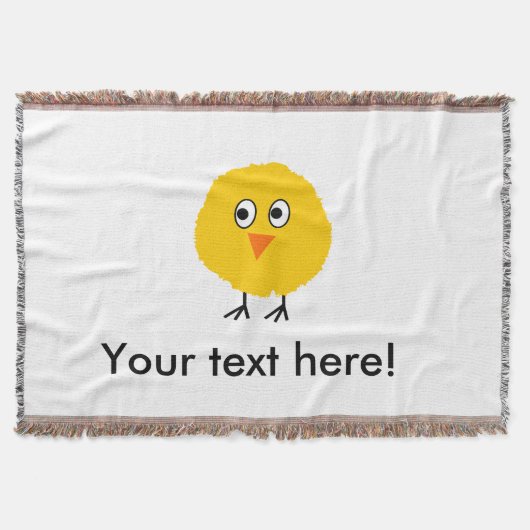 かわいいチキン漫画 スローブランケット (正面)