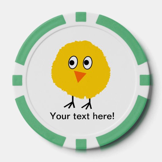 かわいいチキン漫画 ポーカーチップ (正面)
