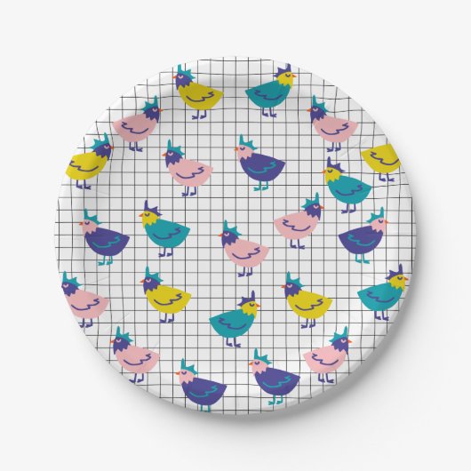 かわいいチキン紙プレート ペーパープレート (正面)