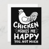 かわいいチキン農家皮肉|バレンタインの贈り物 (正面/裏面)
