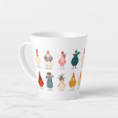 かわいいチキン カフェラテマグ (左アングル)