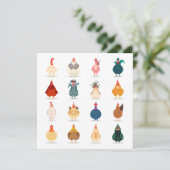 かわいいチキン カード (スタンド正面)