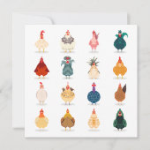 かわいいチキン カード (正面)