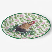 かわいいチキン&クローバー |聖パトリックの日 ペーパープレート (アングル)