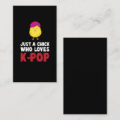 かわいいチキン·コポップ・アートのリア好きのK-ファポップ・アートのンガール 名刺 (正面/裏面)