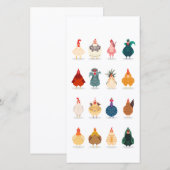 かわいいチキン サンキューカード (正面/裏面)