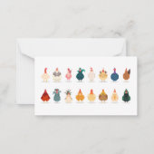 かわいいチキン ノートカード (正面)