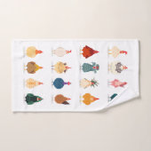 かわいいチキン バスタオルセット (ハンドタオル)