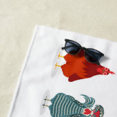 かわいいチキン ビーチタオル (インサイチュ)