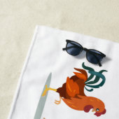 かわいいチキン ビーチタオル (インサイチュ)