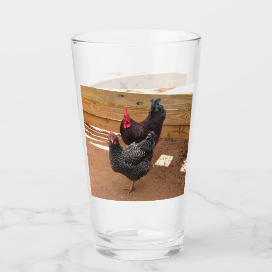 かわいいチキン – ファームライフシリーズ – ガラスタンブラー (裏面)