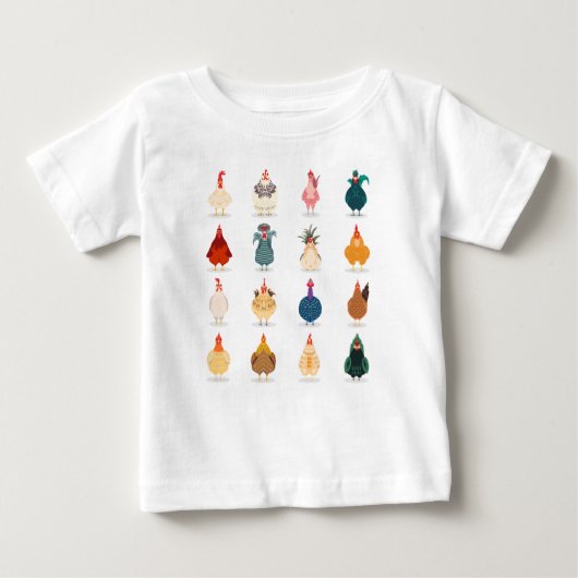 かわいいチキン ベビーTシャツ (正面)