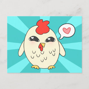 かわいいチキン ポストカード