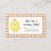 かわいいチキン – ママのおなかの大きさ エンクロージャーカード (正面)