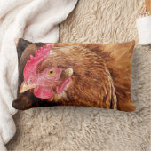 かわいいチキン ランバークッション (ブランケット)