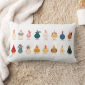 かわいいチキン ランバークッション (ブランケット)