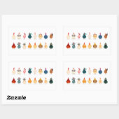 かわいいチキン 長方形シール (シート)