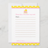 かわいいチックのアドバイスリスト　出産祝いのパーティーで新米ママへ 招待状 (正面)