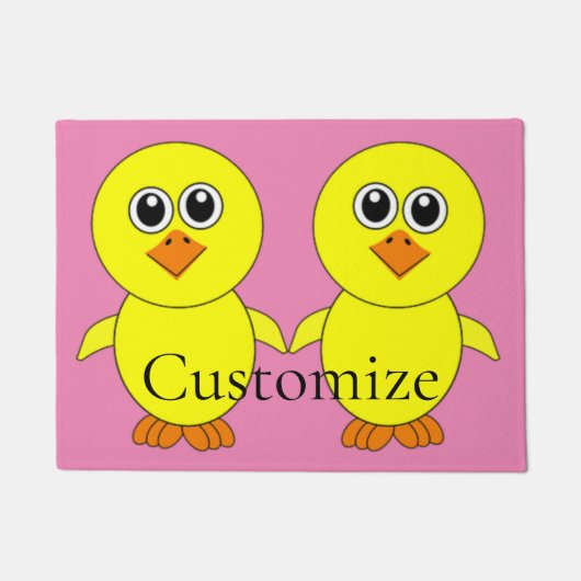 かわいいチックサンダー_コーブ ドアマット (正面)