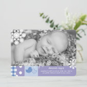 かわいいチックスお洒落と雪片フォト誕生 シーズンカード (スタンド正面)