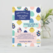 かわいいチックス&エッグイースターエッグ狩り&ブランチ 招待状 (スタンド正面)