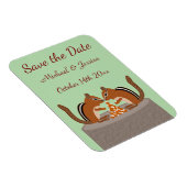 かわいいチップモンズの秋の結婚式オーダーメイド マグネット (右側)