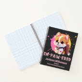 かわいいチビコーギーの名前と学年が背中に書いてある ノートブック (内部)