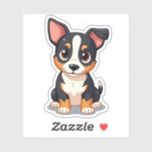 かわいいチビスタイルのマンチェスターテリアの子犬 シール (シート)
