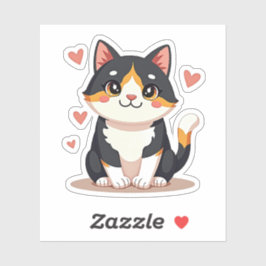 かわいいチビ三毛猫プランナーステッカー シール