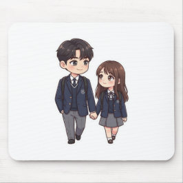 かわいいチビ韓流ドラマ学校カップルマウスパッド マウスパッド