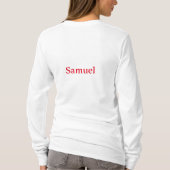 かわいいチビ(小さくかわいく書いた感じ)かわいいマンガのクリスマス猫 Tシャツ (裏面)