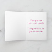 かわいいチビ（小さくかわいく書いた感じ）のよくされたお祝いカードかわいい カード (内部)